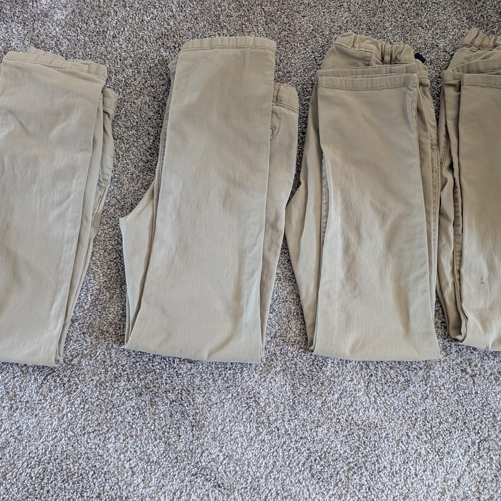 Children's Place Boys Khaki Pants Size 16 Set Of 4